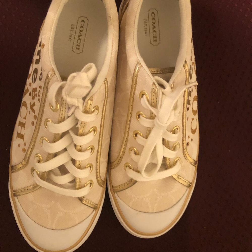 Coach canvas sneakers size 8.0 B - Picture 2 of 8